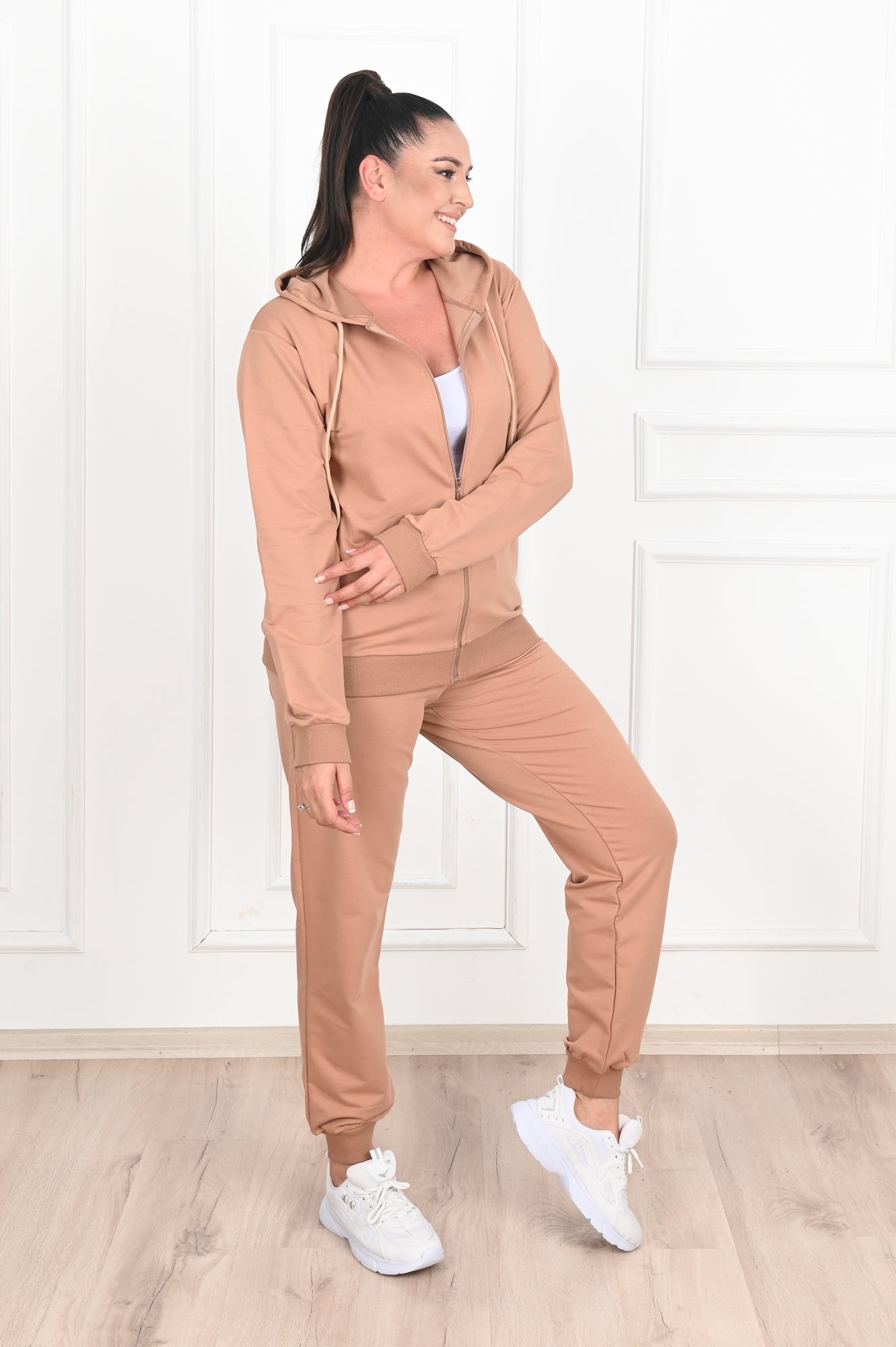 Trening dama marimi mari cu gluga simplu 8500 BIGsize