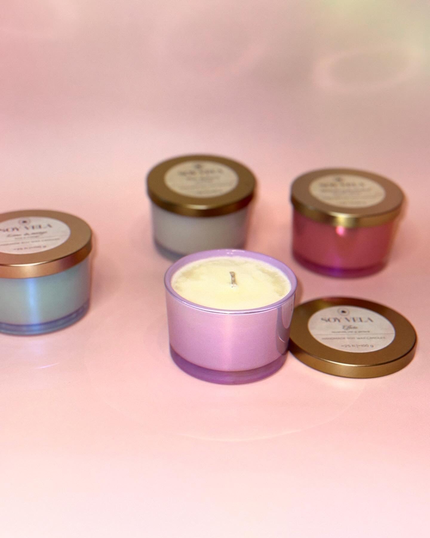 Lumânare Happiness lila SOY VELA