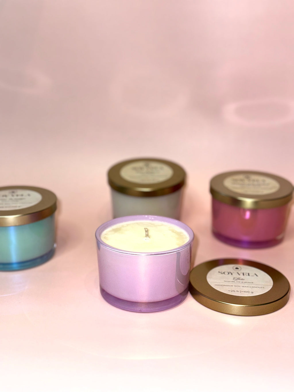 Lumânare Happiness lila SOY VELA
