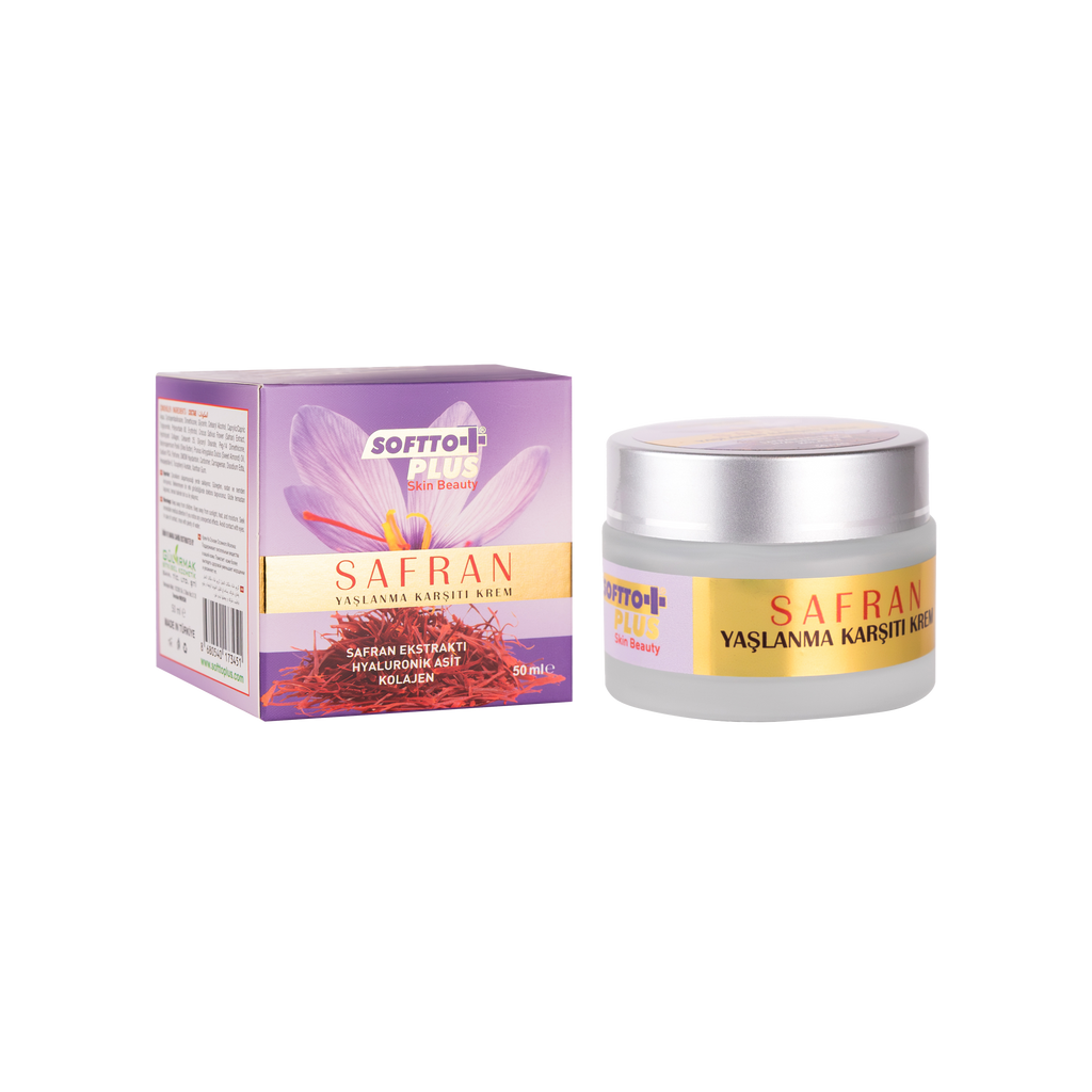 Crema Anti-îmbătrânire cu șofran pentru față și gât – 50 ml CRABLAND