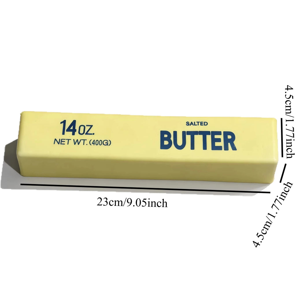 23cm Soft Slow Rebound Butter Stick Squeezing Toy Realistic Butter Sticks Decompression Fidget Toys Gold Squeeze Toy for Adults