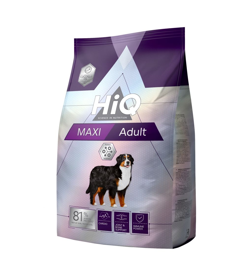 Hrana uscata pentru caini adult de talie mare pe baza de carne de pasare, HiQ Maxi Adult, 11 kg endler