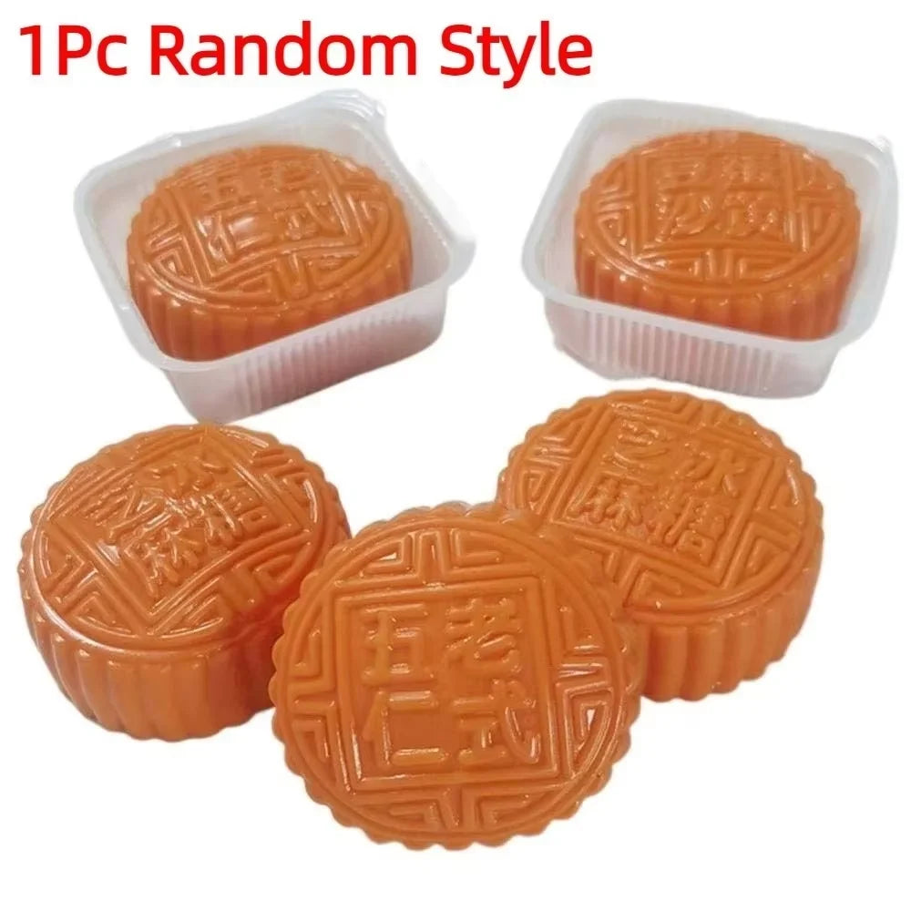 Mooncake Shape Squishy Fidget Toy, Simulation Food Squeeze Stress Relief Decompression Toy, Desktop Ornament Gift for Kids Adult
