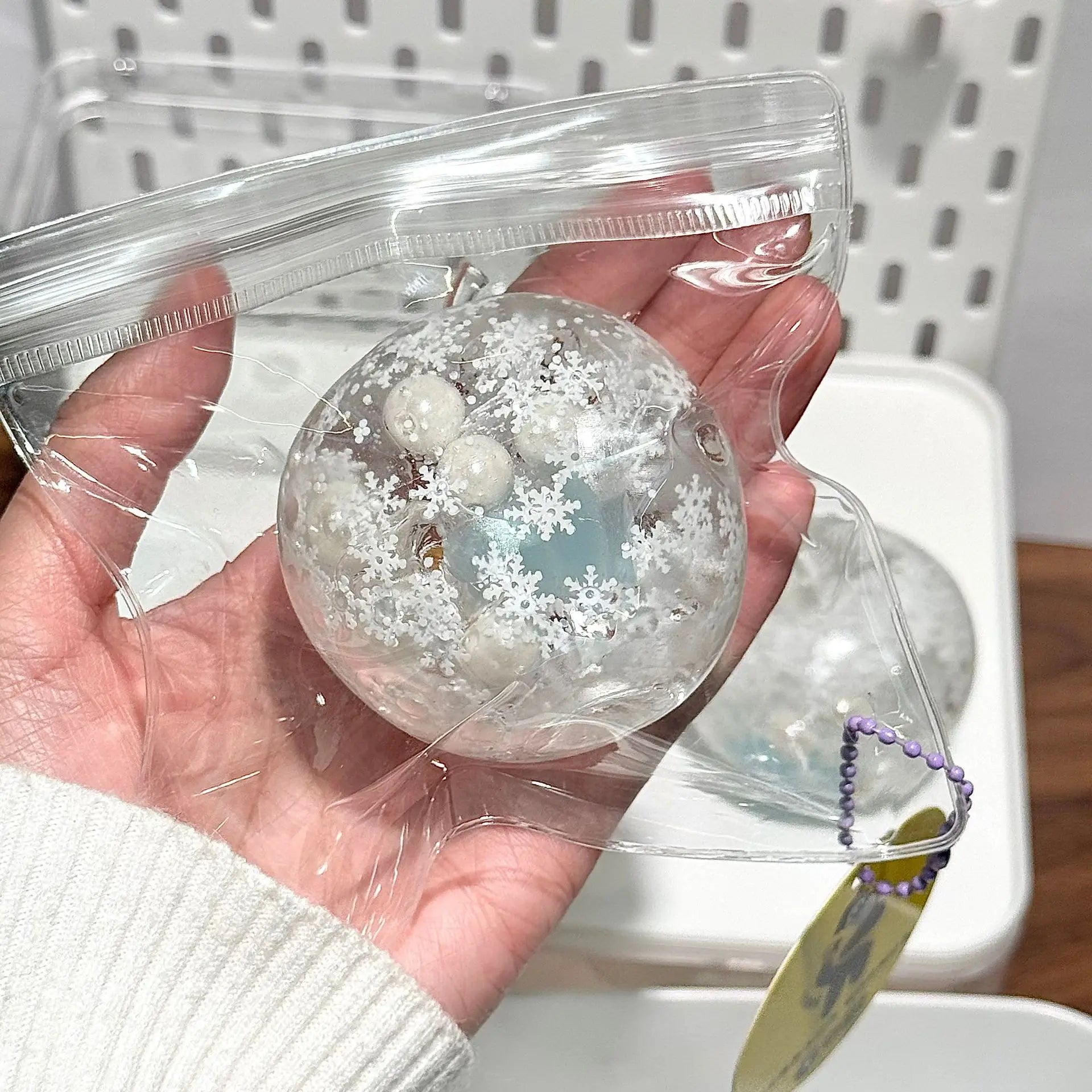 Squishy Winter Snow Maltose Ball Soft Fidget Sensory Toy for ADHD Autism Slow Rebound Squeeze Toy for Adults Christmas Gift cart2u.ro