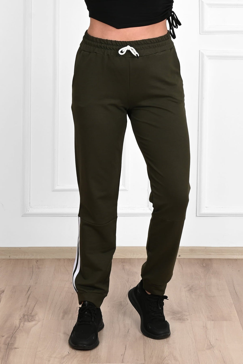 Pantalon dama marimi mari de trening cu dungi 9046 BIGsize