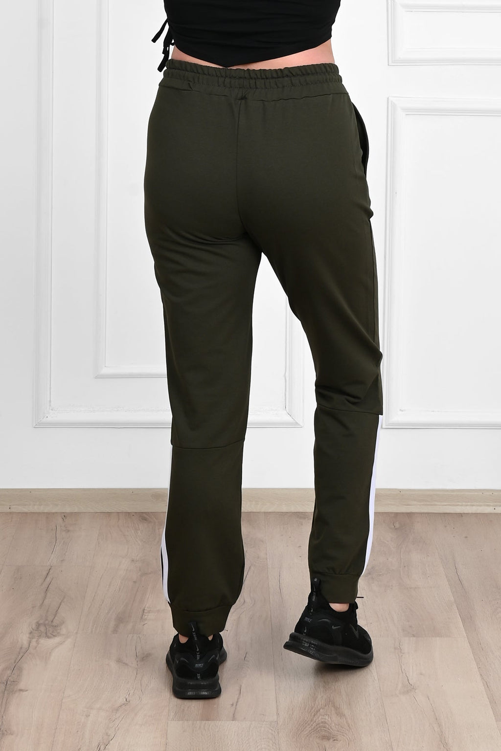 Pantalon dama marimi mari de trening cu dungi 9046 BIGsize