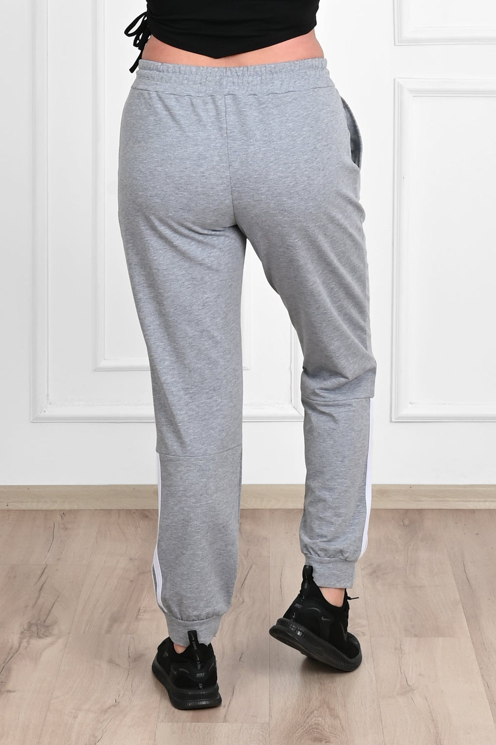Pantalon dama marimi mari de trening cu dungi 9046 BIGsize