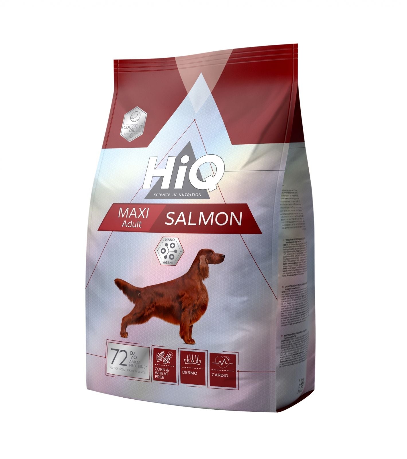 Hrana uscata pentru caini de talie mare, HiQ Maxi Adult Salmon, 11kg endler