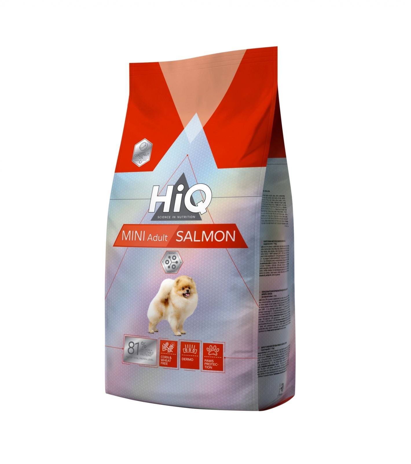 Hrana uscata pentru caini adult de talie mica pe baza de somon, HiQ Mini Adult Salmon, 7 kg endler