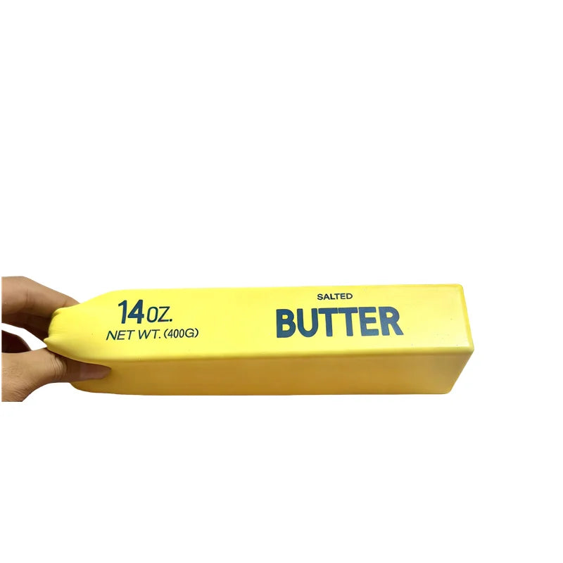23cm Soft Slow Rebound Butter Stick Squeezing Toy Realistic Butter Sticks Decompression Fidget Toys Gold Squeeze Toy for Adults