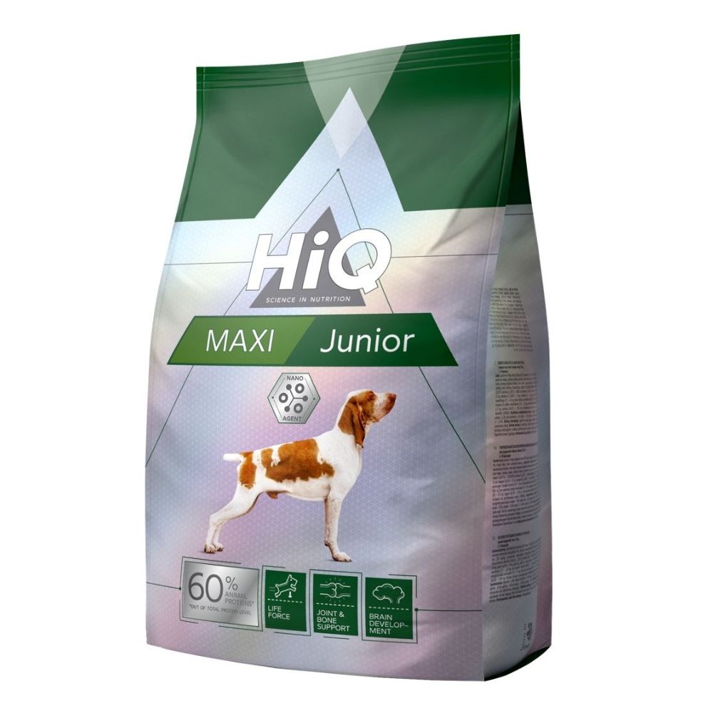 Hrana uscata pentru caini tineri de talie mare pe baza de carne de pasare, HiQ Maxi Junior, 2.8kg endler
