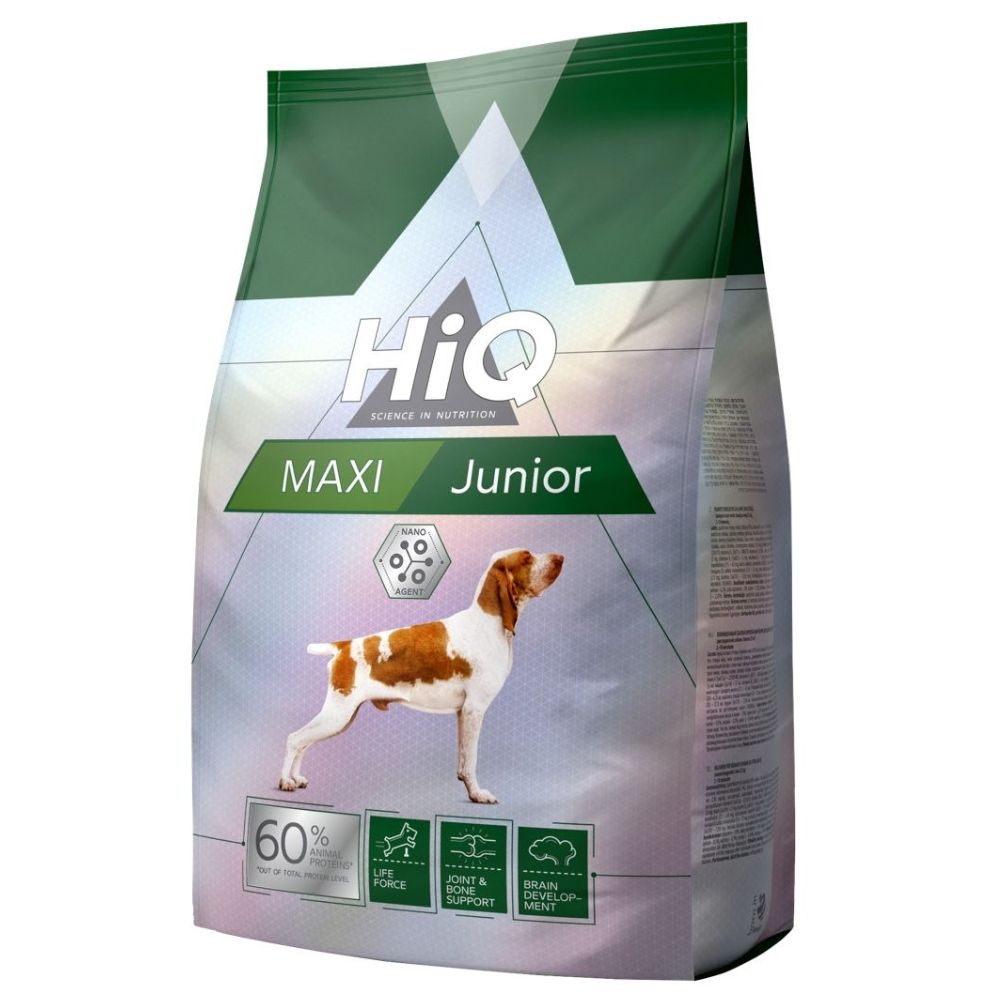 Hrana uscata pentru caini tineri de talie mare pe baza de carne de pasare, HiQ Maxi Junior, 11 kg endler