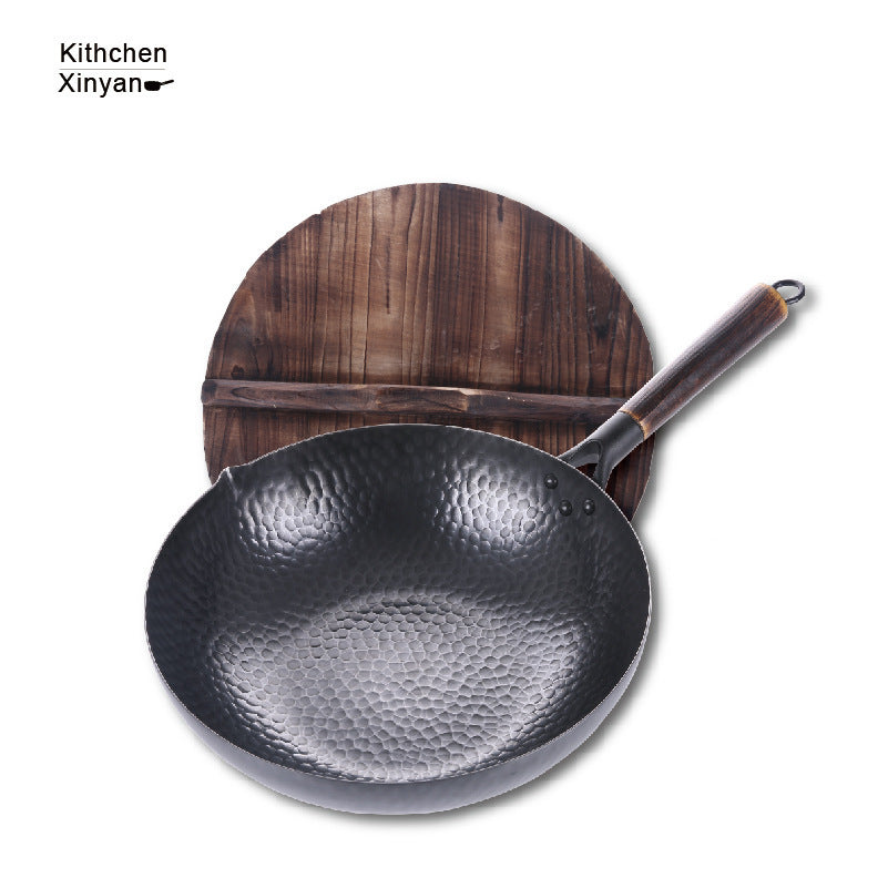 Iron Pan Traditional Iron Wok Handmade - Cart2u.ro