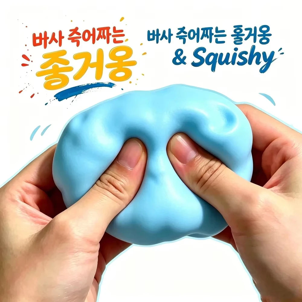 Crunchy Soap Ball Squishy Soap Stress Relief Fidget Toy Crunchy Squeeze Toys Blocks Filled ASMR Anti Stress Sensory Toys for Adu
