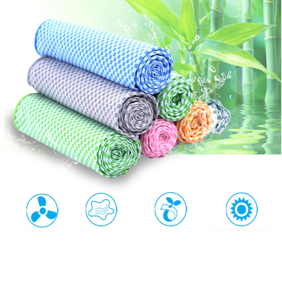 Natura Super Cool Bamboo Towel In A Bottle - 2 PK - Cart2u.ro