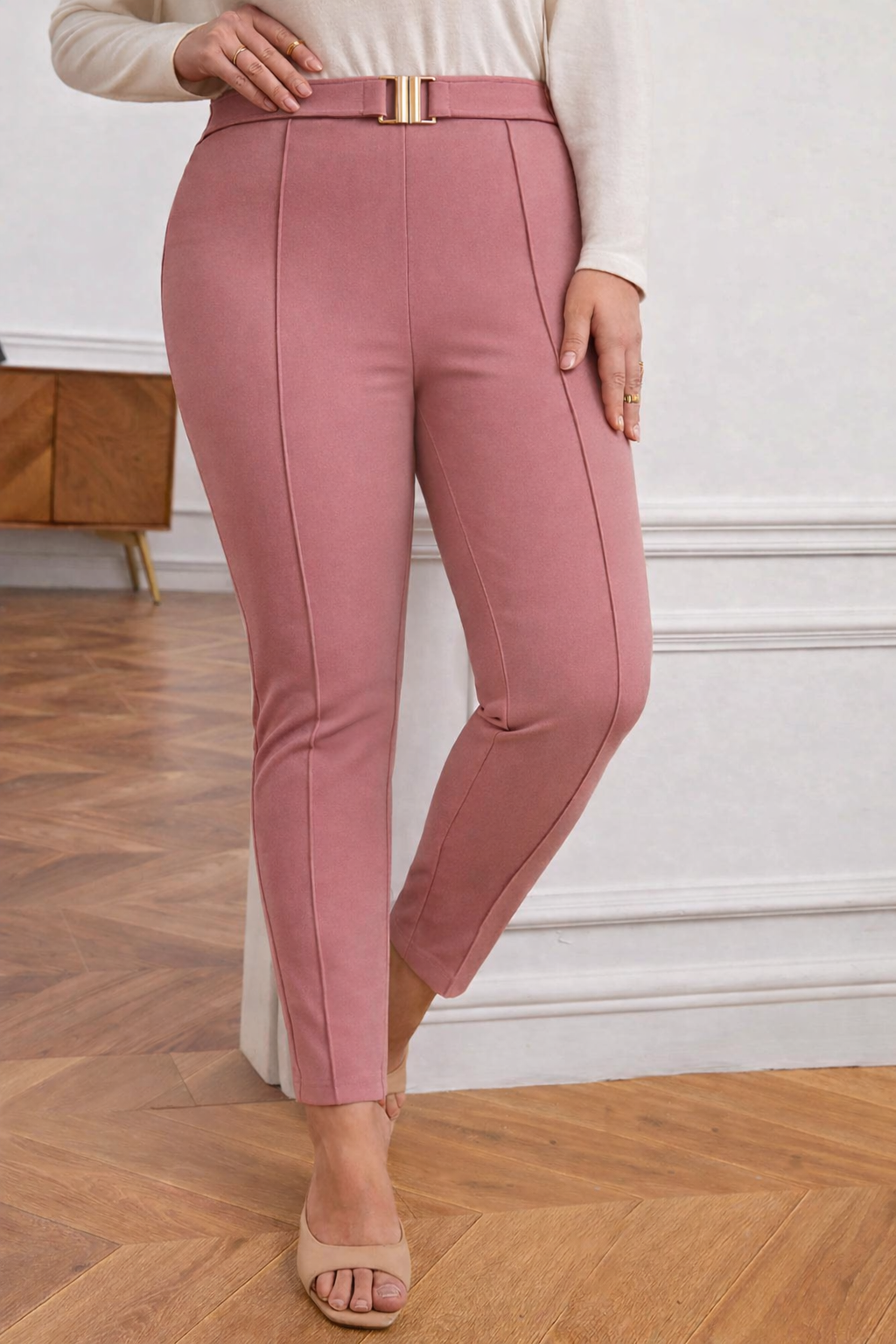 Pantaloni dama marimi mari cu catarama PTS003 BIGsize