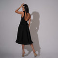 Rochie neagra cu spatele gol Estella Carolina D
