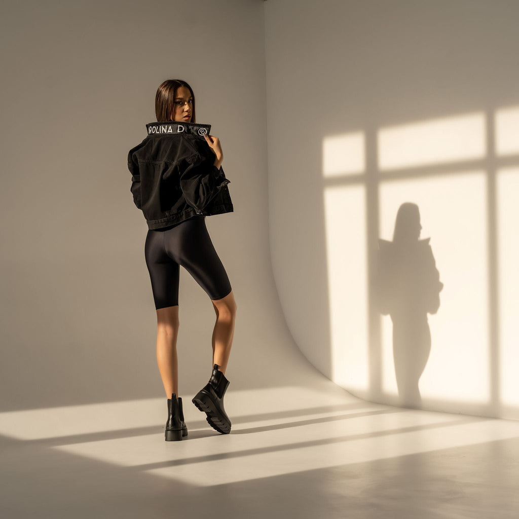 Colanti negri scurti modelatori din lycra Carolina D