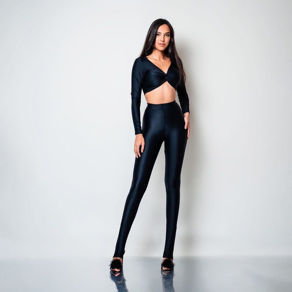 Bustiera modelatoare cu maneca lunga si nod Delulu Carolina D