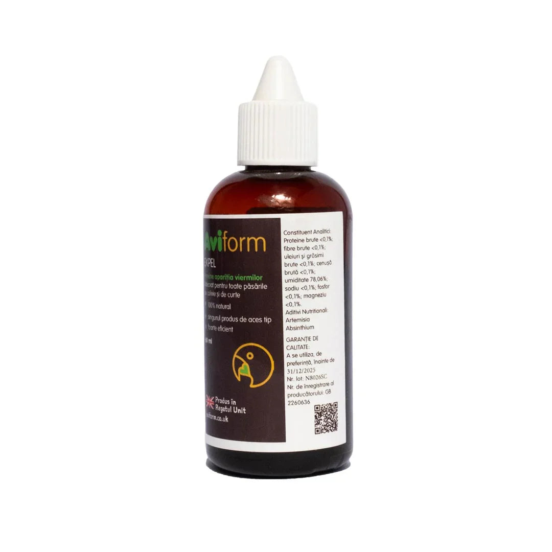 Aviform Expel supliment natural antiparazitar intestinal pentru păsări 60 ml DalisPet