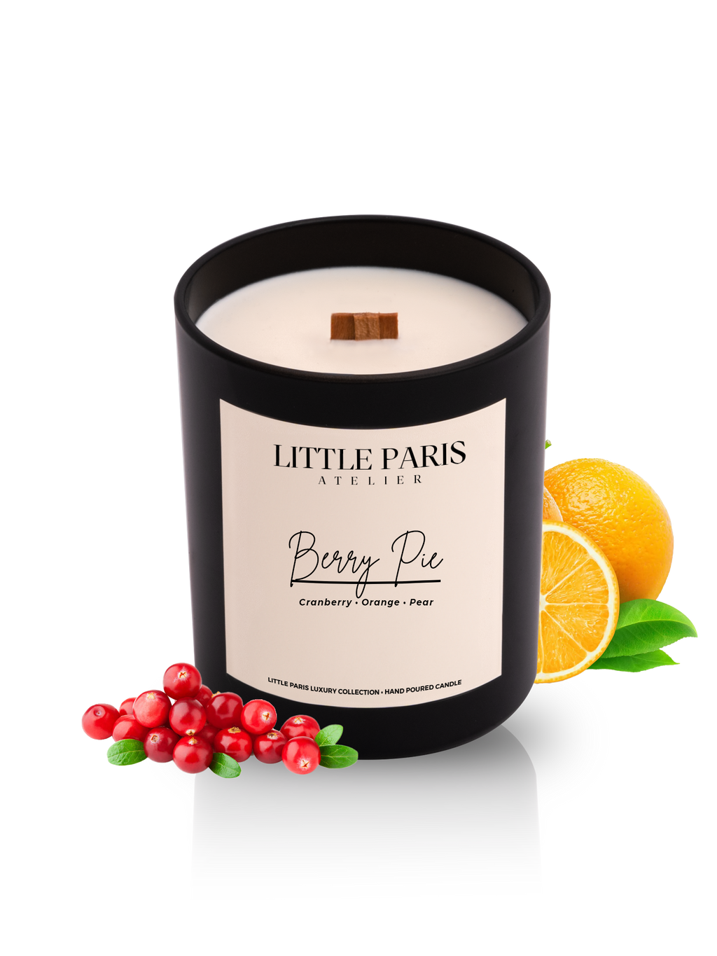 Lumânare parfumată Berry Pie - Merișoare • Portocale • Pere Lumânare parfumată Little Paris Atelier