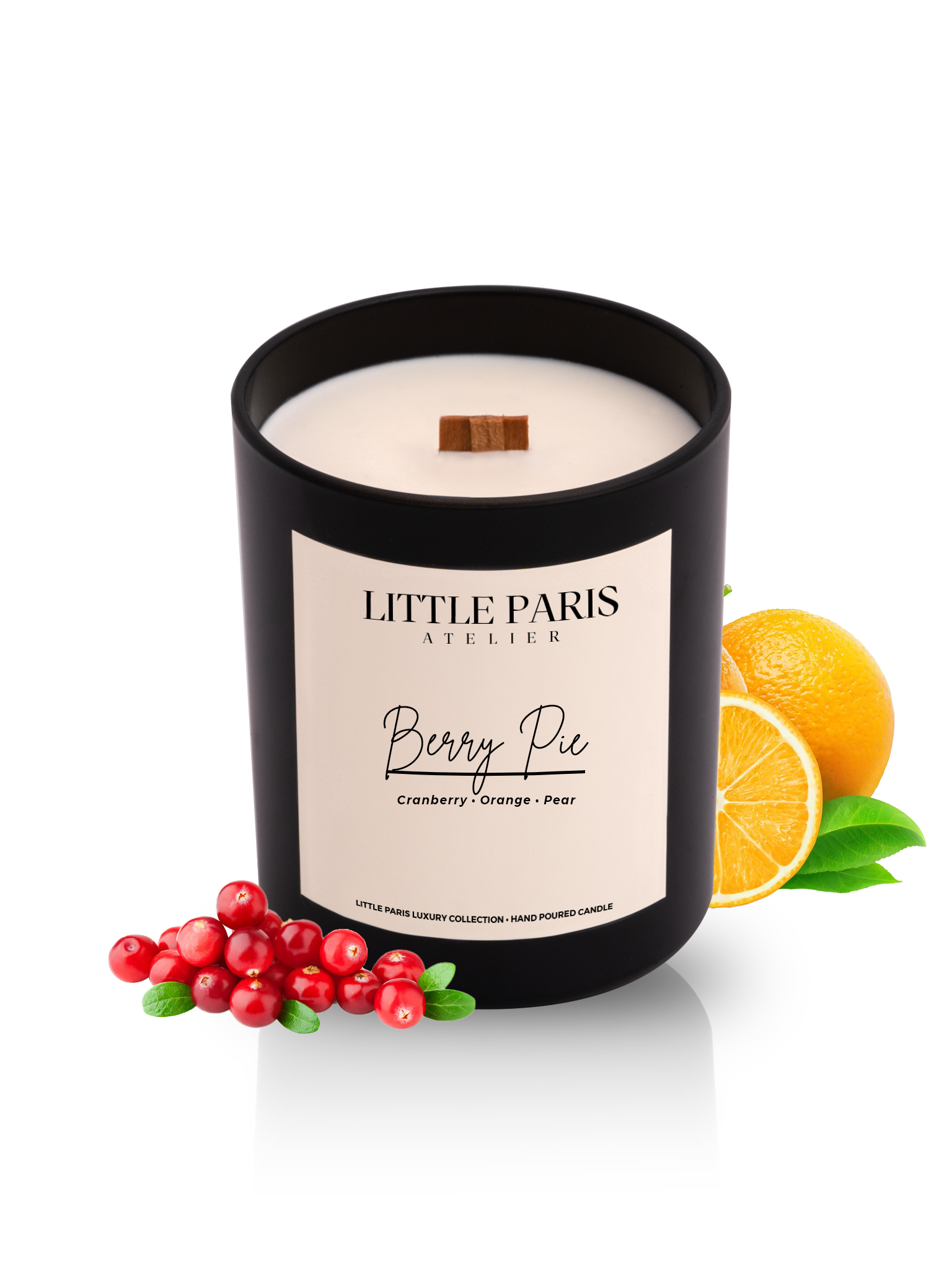 Lumânare parfumată Berry Pie - Merișoare • Portocale • Pere Lumânare parfumată Little Paris Atelier