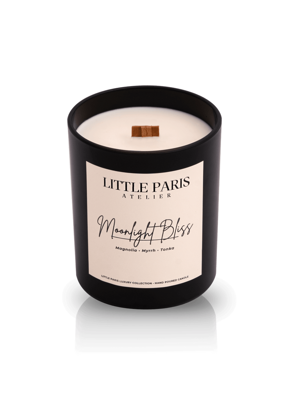 Lumânare parfumată Moonlight Bliss - Magnolie • Mir • Boabe de Tonka Little Paris Atelier