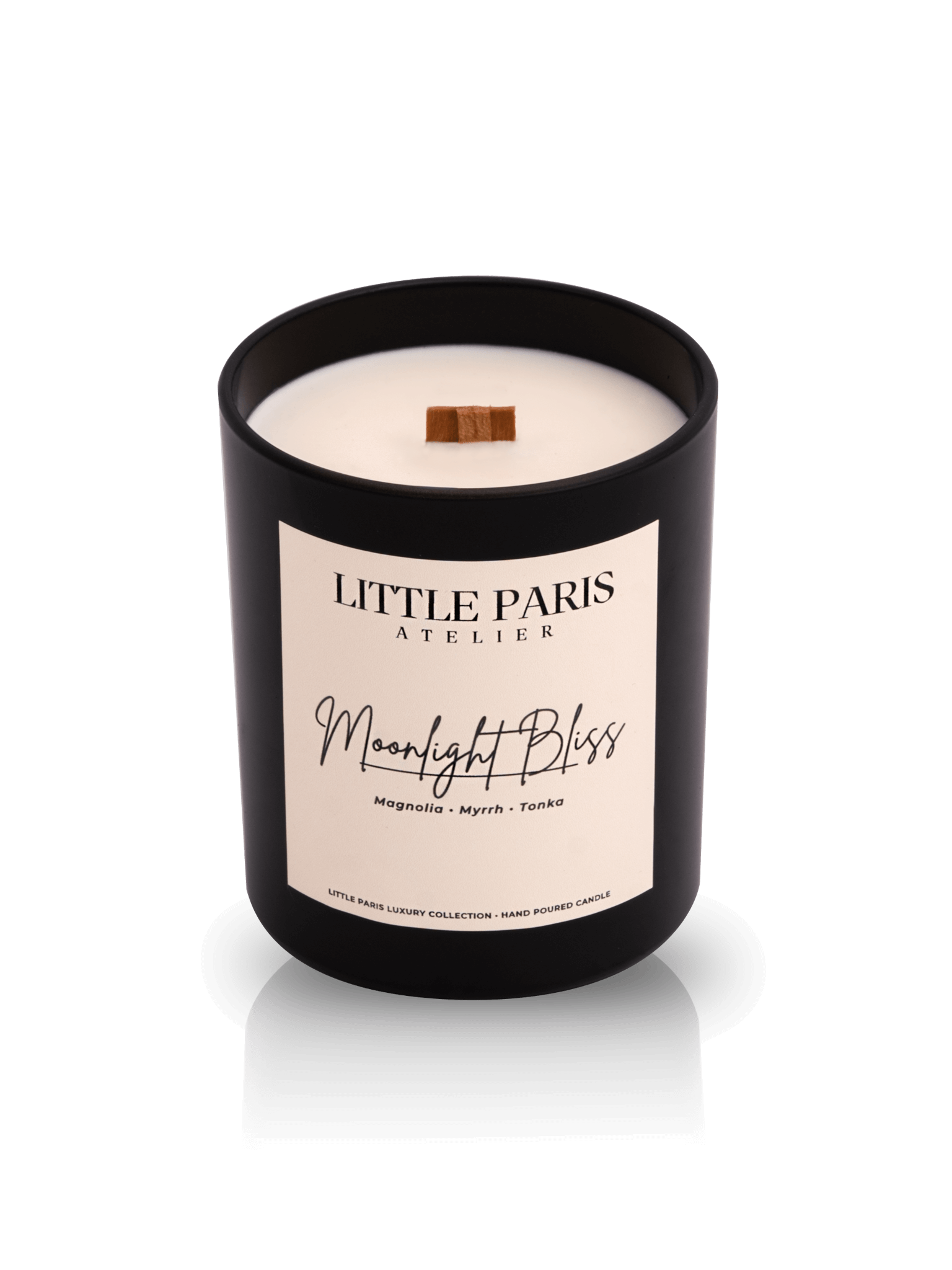 Lumânare parfumată Moonlight Bliss - Magnolie • Mir • Boabe de Tonka Little Paris Atelier