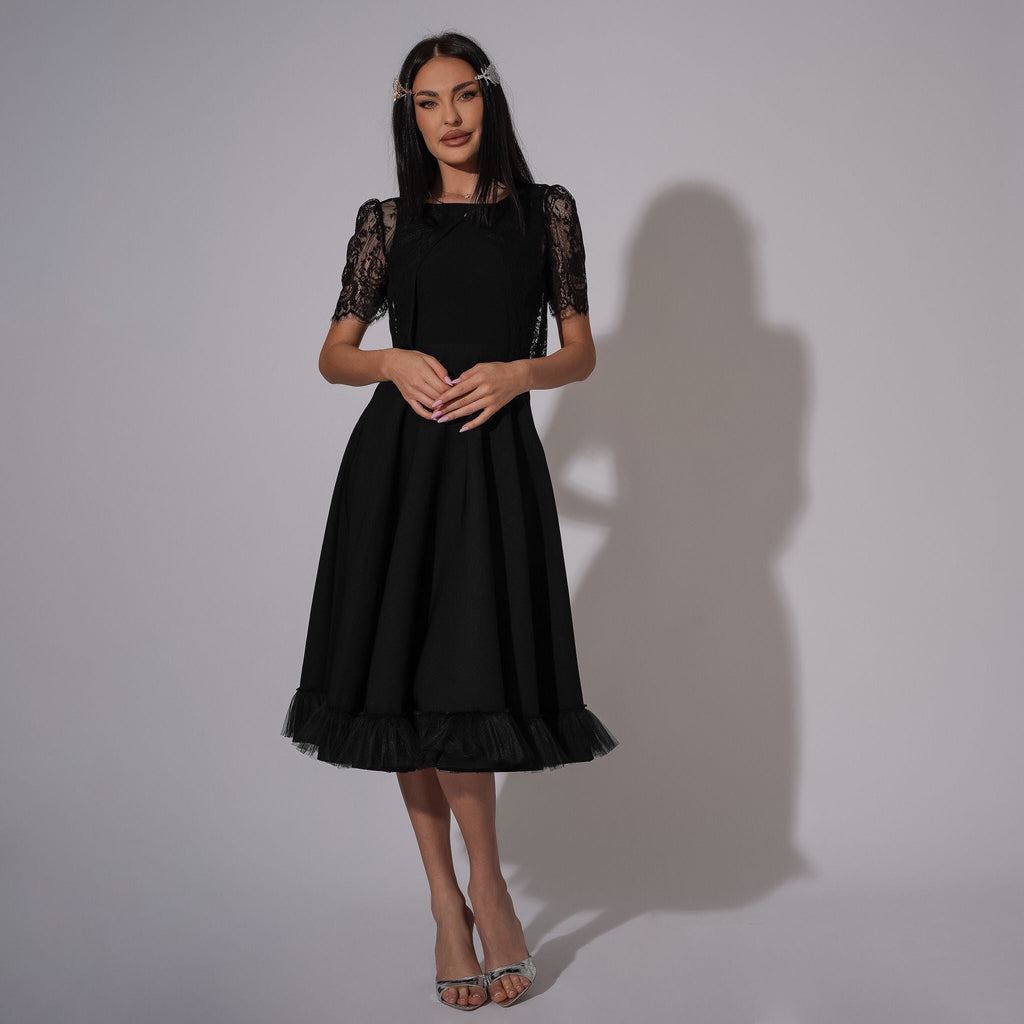 Bolero din dantela neagra Carolina D