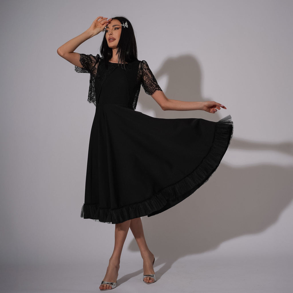 Bolero din dantela neagra Carolina D