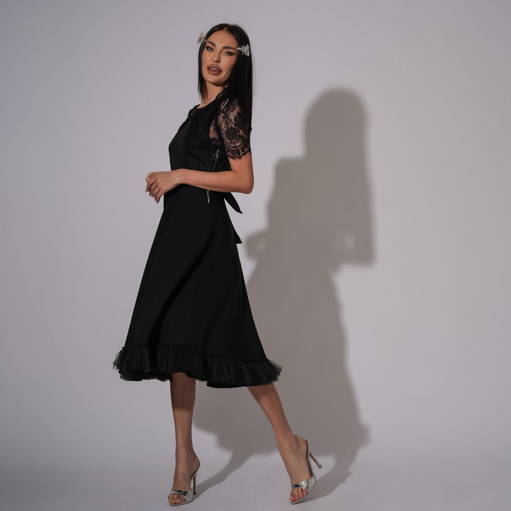 Bolero din dantela neagra Carolina D