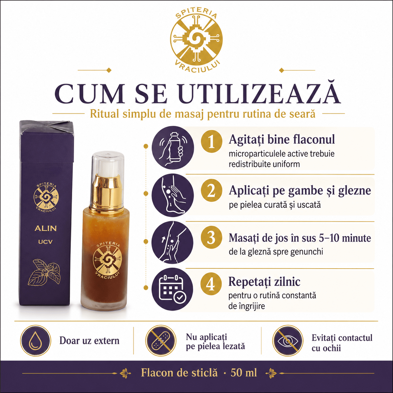Ulei Natural pentru Varice și Circulație Venoasă – ALIN UCV Spiteria Vraciului