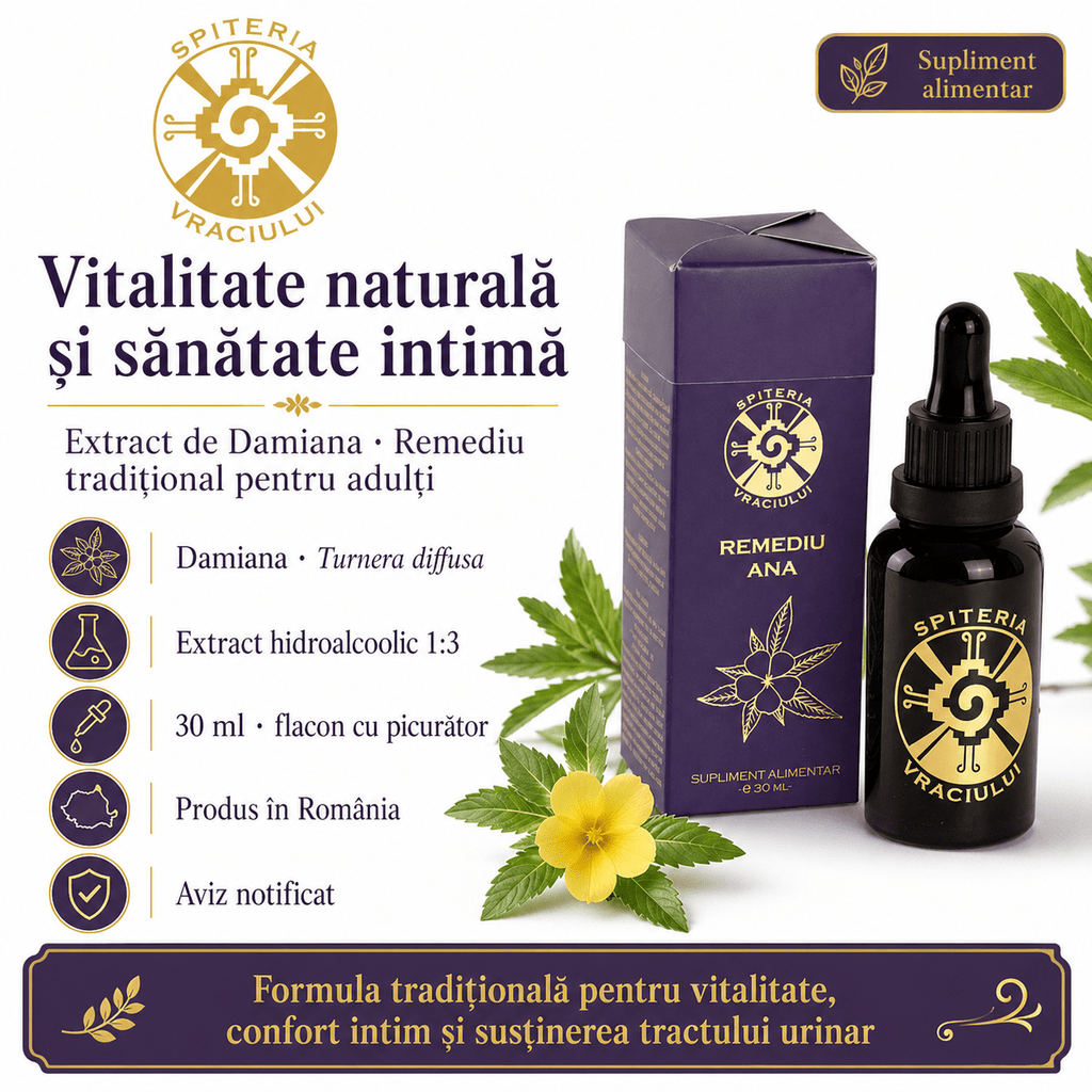 Remediu Natural Potență și Sănătate Intimă – Afrodisiac ANA | 30ml Spiteria Vraciului