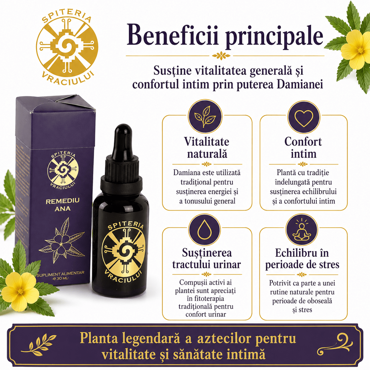 Remediu Natural Potență și Sănătate Intimă – Afrodisiac ANA | 30ml Spiteria Vraciului