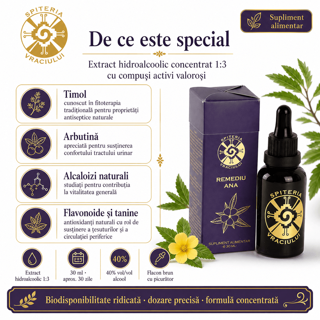 Remediu Natural Potență și Sănătate Intimă – Afrodisiac ANA | 30ml Spiteria Vraciului