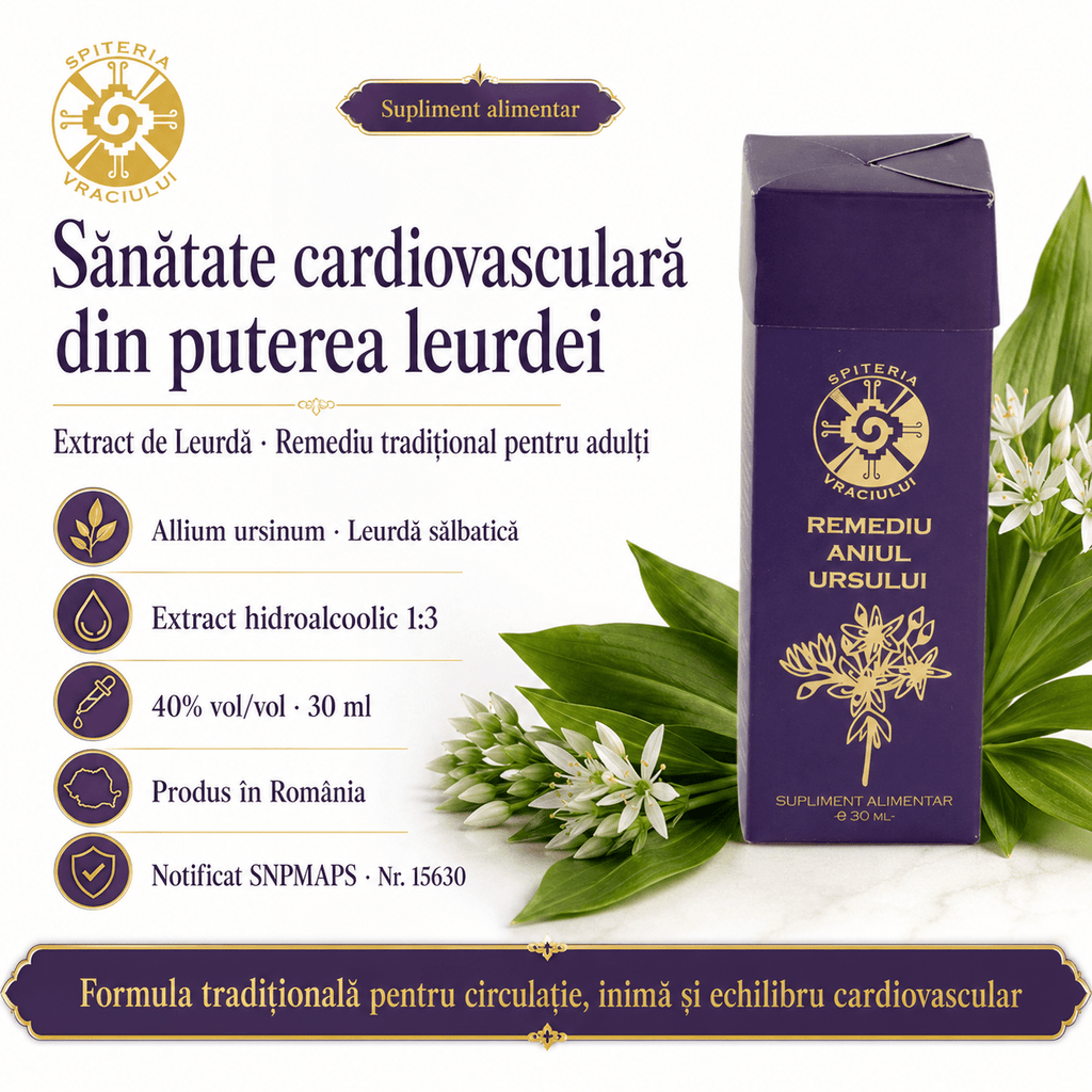 Remediu Natural Inimă și Circulație – ANIUL URSULUI | 30ml Spiteria Vraciului