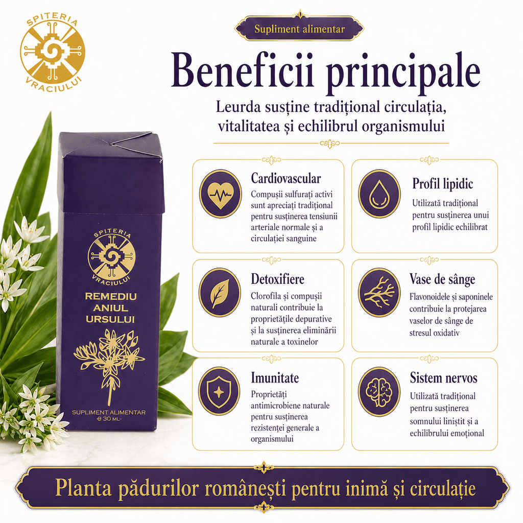 Remediu Natural Inimă și Circulație – ANIUL URSULUI | 30ml Spiteria Vraciului