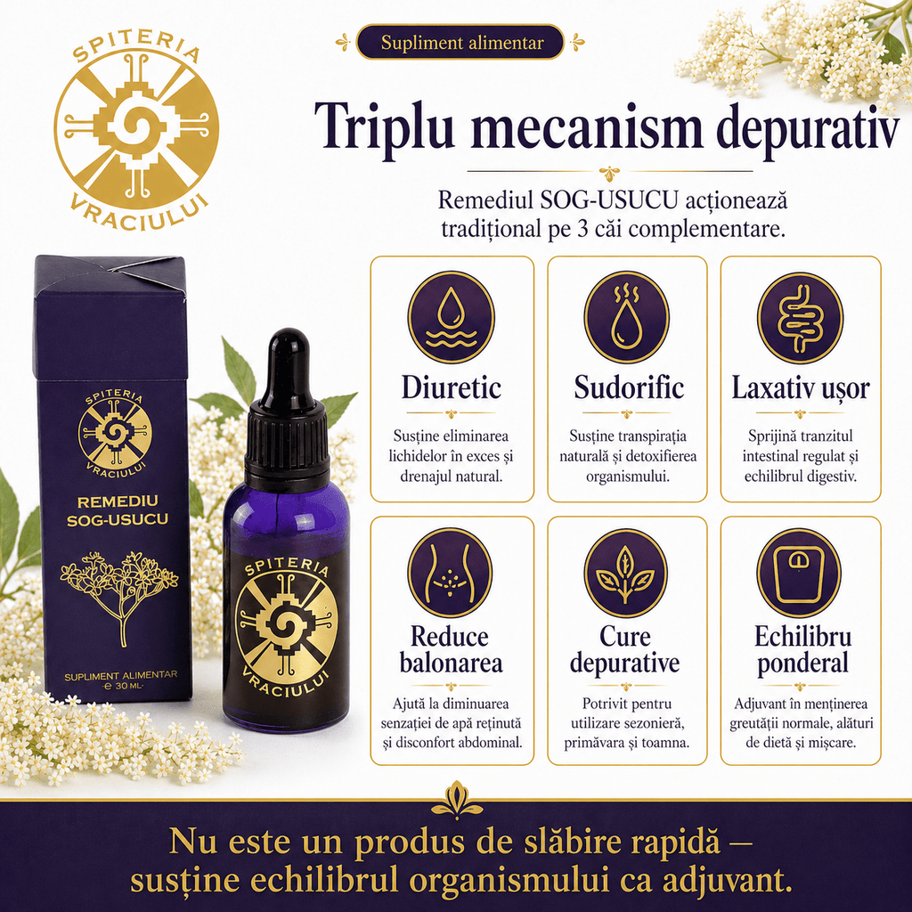 Remediu Natural pentru Slăbit – SOG-USUCU Metabolism Activ | 30ml Spiteria Vraciului
