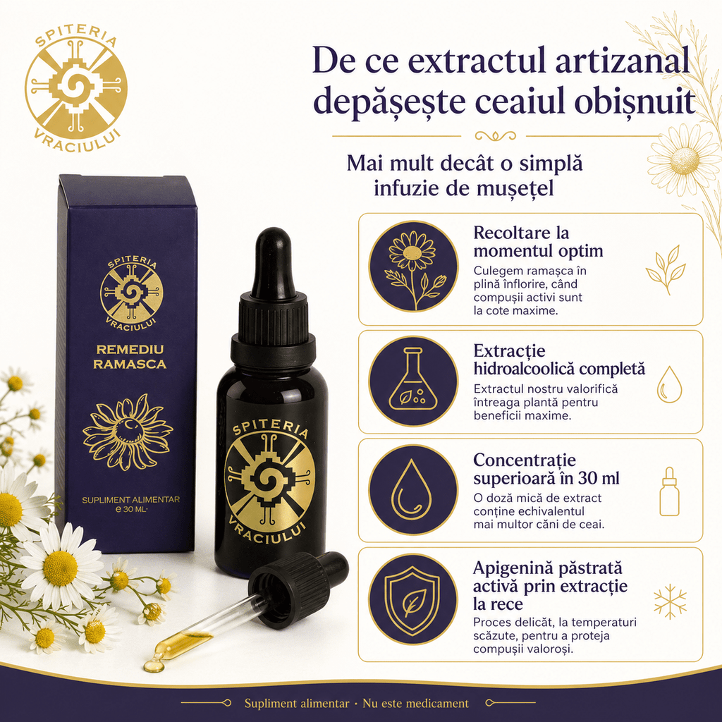 Remediu Natural Balonare, Constipație și Colon Iritabil – RAMAȘCA | 30ml Spiteria Vraciului