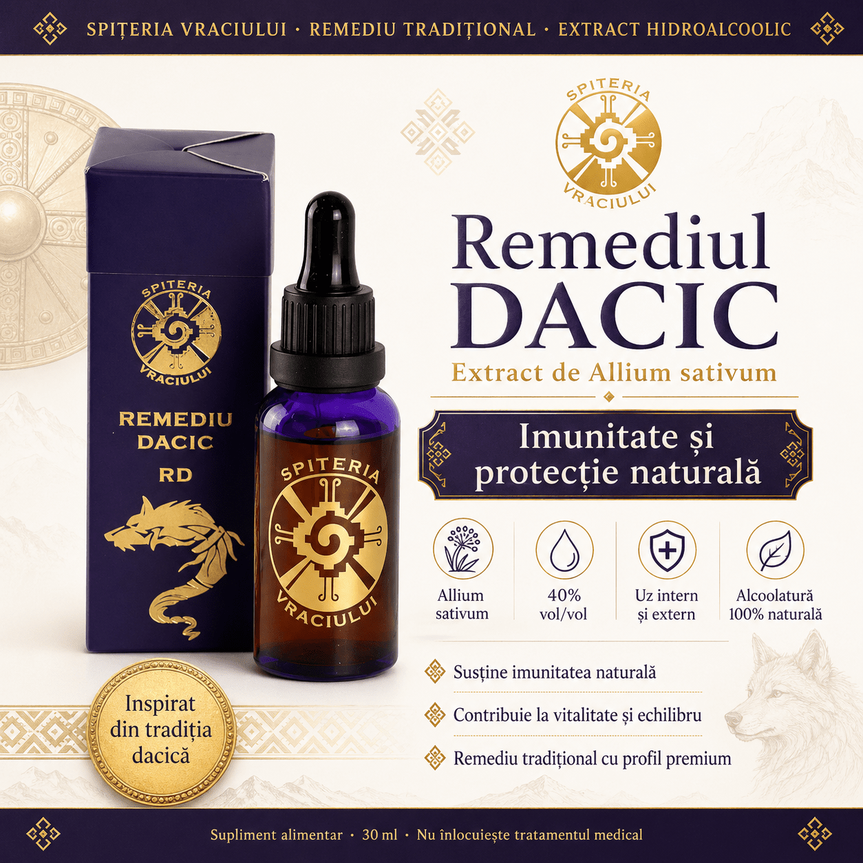 Remediu Natural Deparazitant și Antibiotic – Remediu Dacic RD | Extract de Aniu Spiteria Vraciului