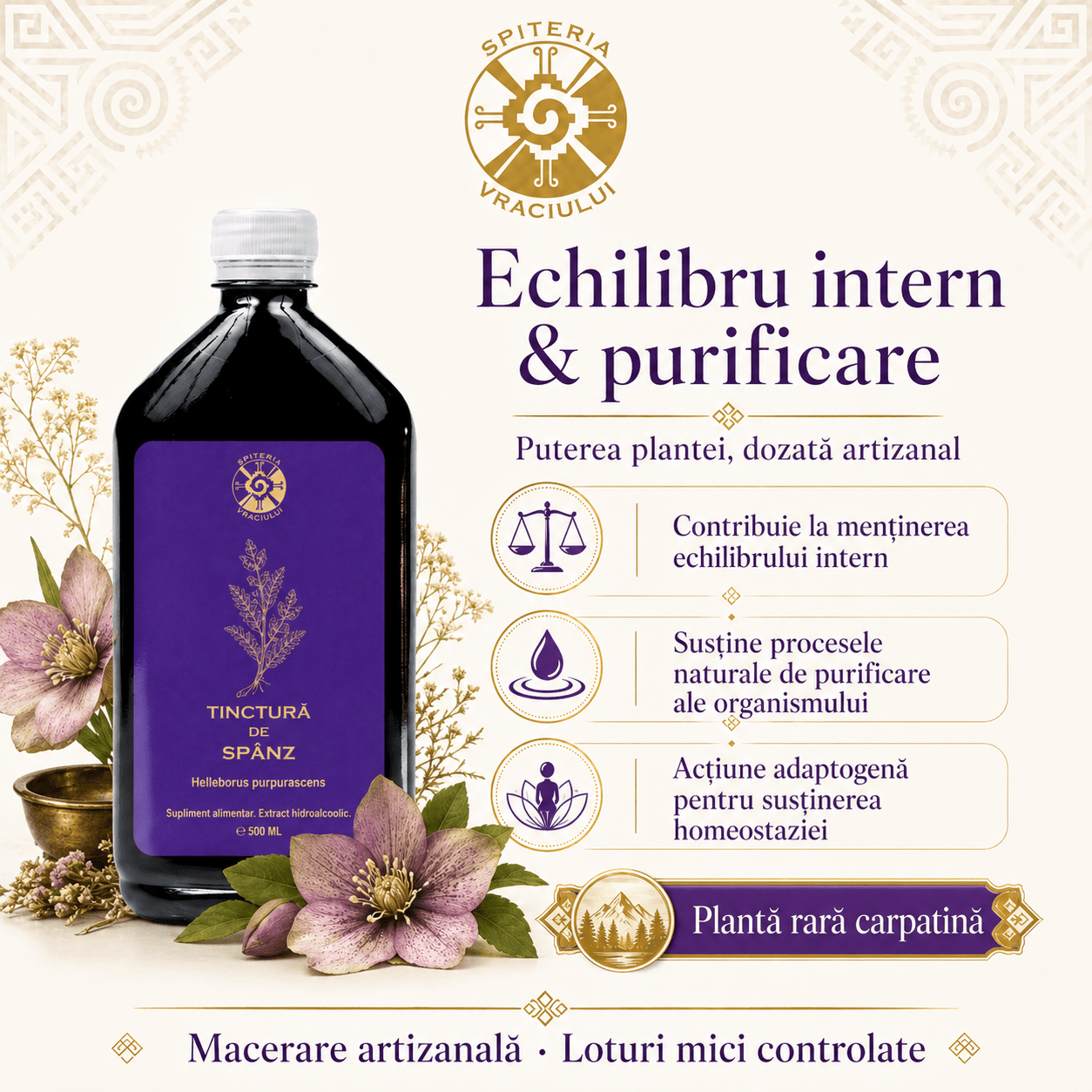 Tinctură de Spânz – Rețetă Străveche pentru Susținerea Organismului | 500ml Spiteria Vraciului