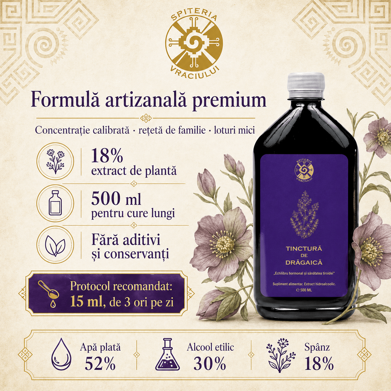 Tinctură de Spânz – Rețetă Străveche pentru Susținerea Organismului | 500ml Spiteria Vraciului