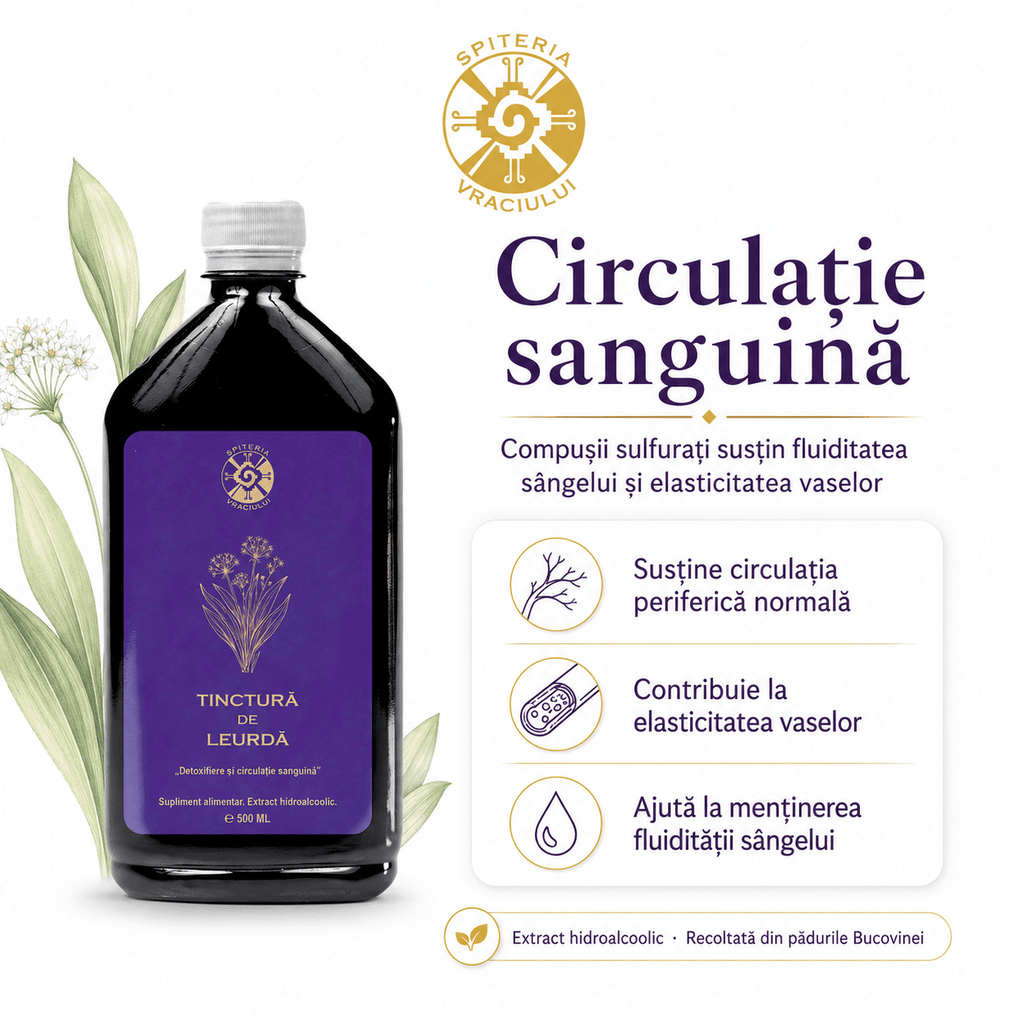 Tinctură de Leurdă – Detoxifiere și Circulație Sanguină | 500ml Spiteria Vraciului