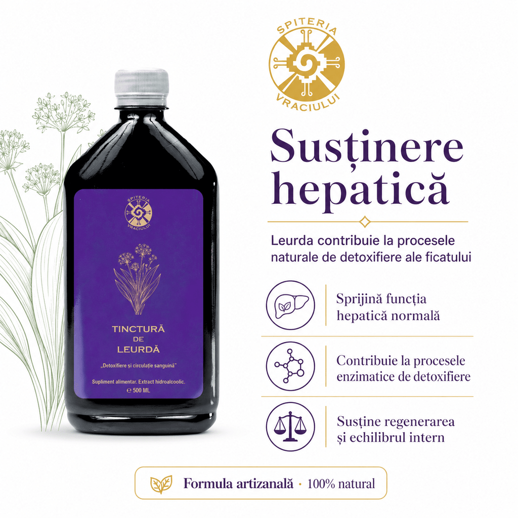 Tinctură de Leurdă – Detoxifiere și Circulație Sanguină | 500ml Spiteria Vraciului