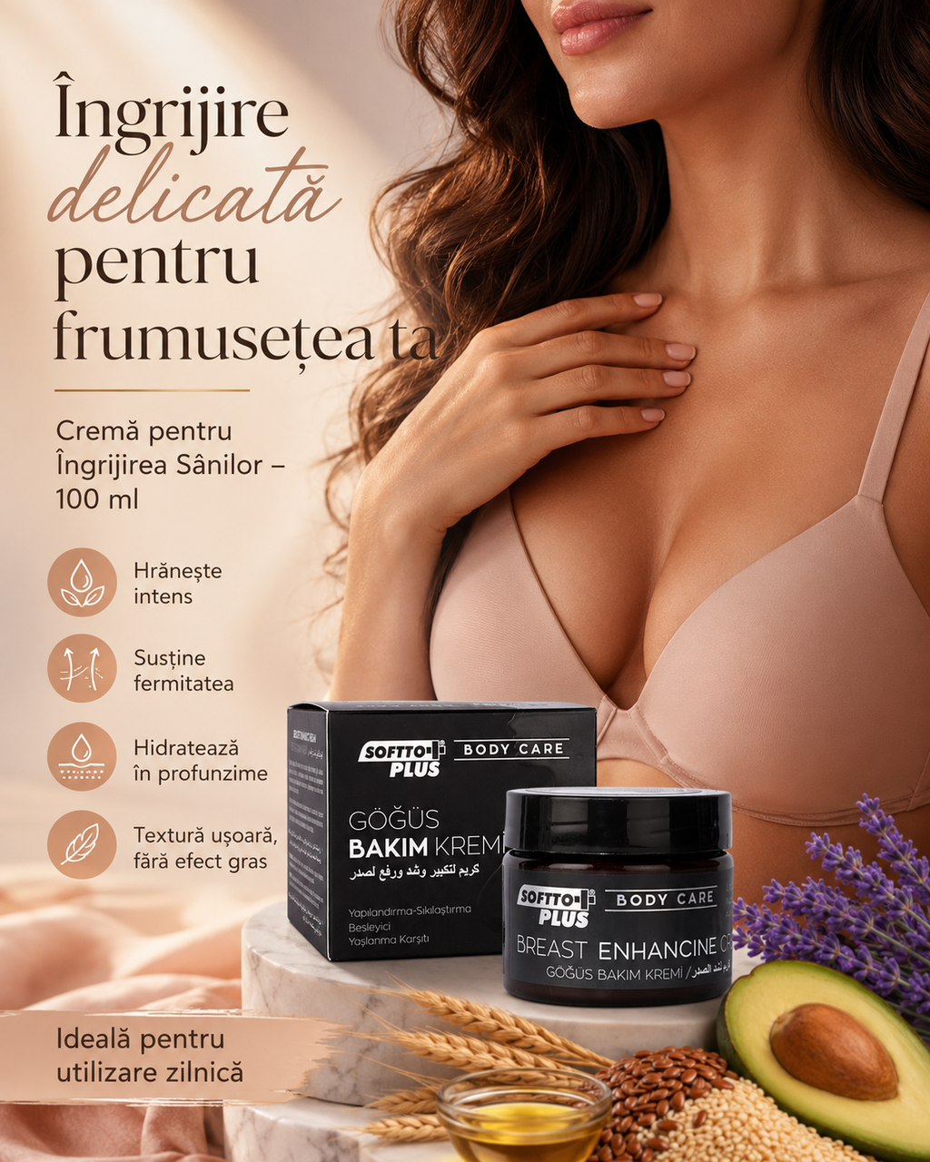 Cremă pentru Îngrijirea Sânilor - 100ml CRABLAND