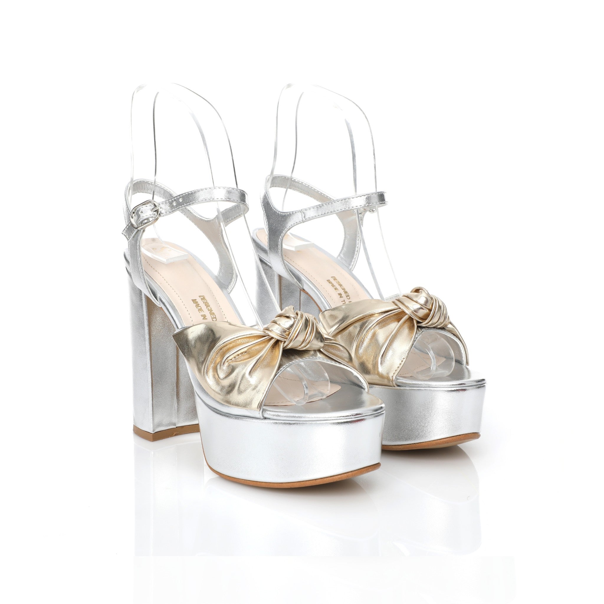 Platform Sandal Argent | Bi-Metallic FARFA