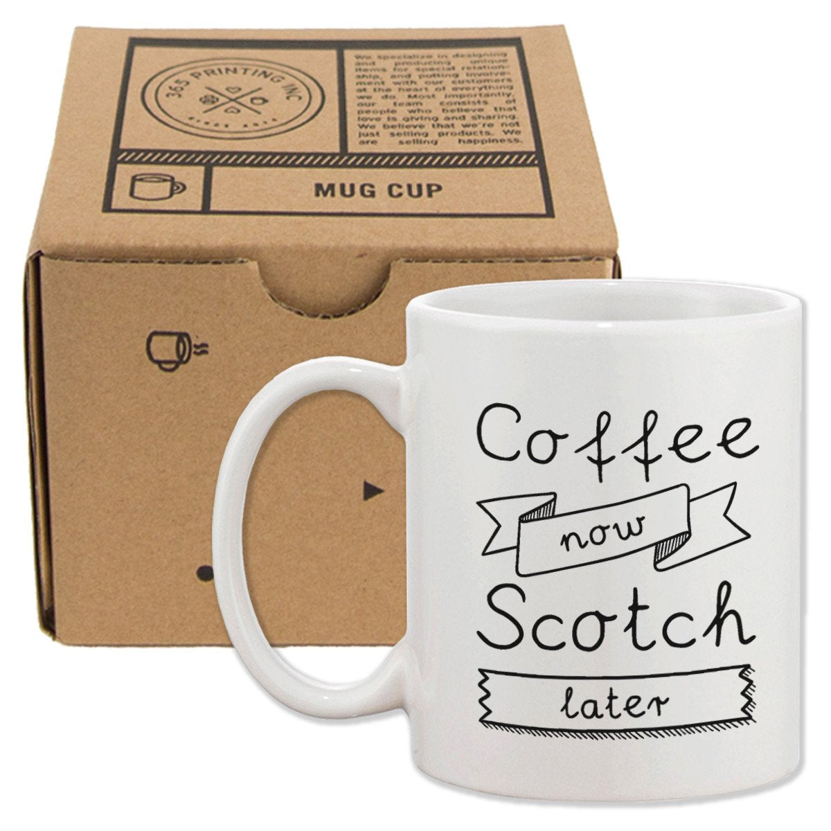 Coffee Now Scotch Later Coffee Mug -Father's Day - Cart2u.ro