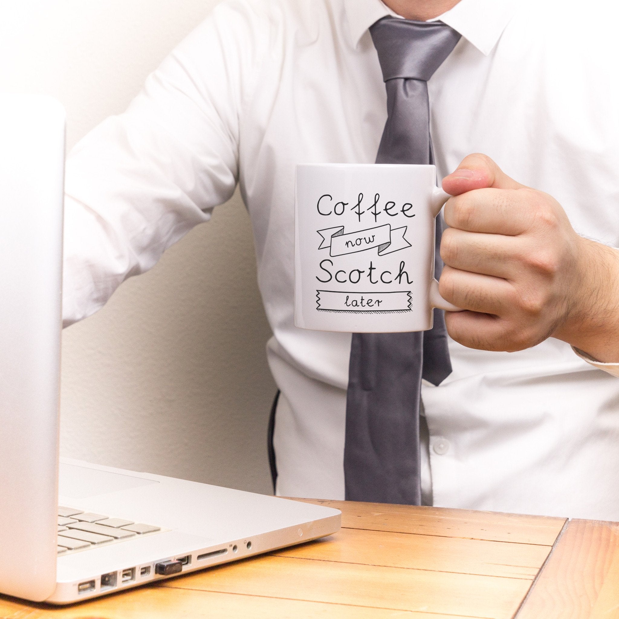 Coffee Now Scotch Later Coffee Mug -Father's Day - Cart2u.ro