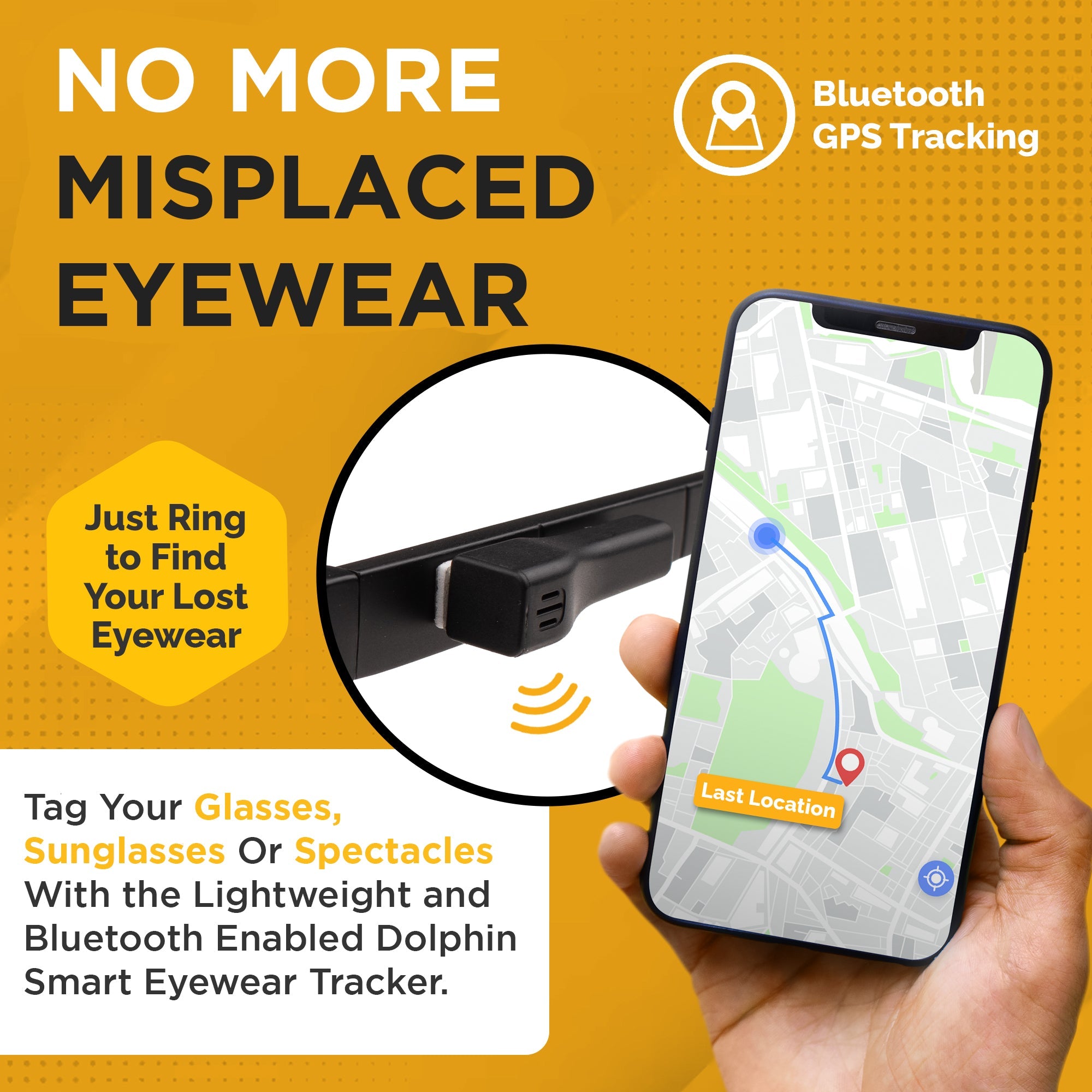 Dolphin Eyewear Finder for Android – Bluetooth Tracker for Glasses - Cart2u.ro