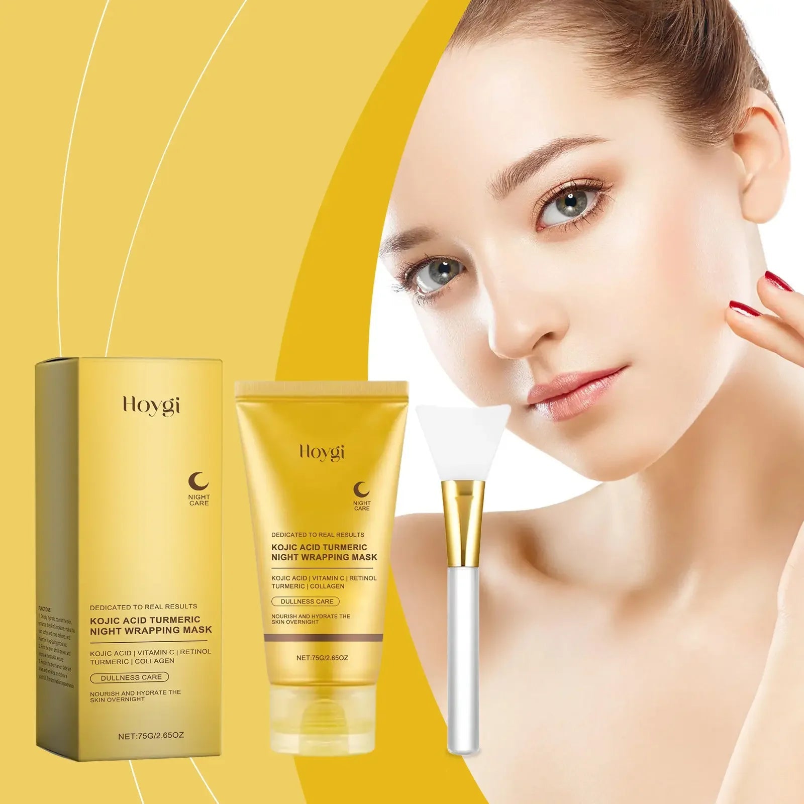 Herbal Turmeric Collagen Peel-Off Face & Body Mask Cream Gentle - Cart2u.ro